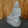 Product image 6 of the product “Seated Buddha made of Riverstone in Bhumisparsha - gesture of touching the earth. 60cm height. ”